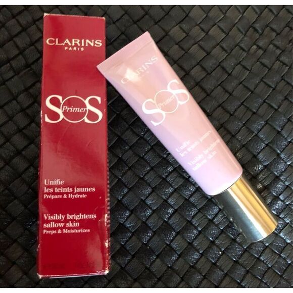 CLARINS - NWT - SOS Primer in Lavender. Corrects Sallow Skin. 1 oz Damaged Box - Picture 3 of 12